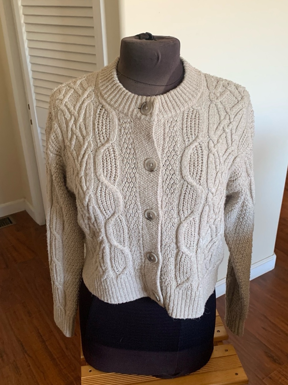Old Navy Cable Knit Button-Front Cardigan - Cream